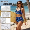 thumbnail image 4 of XYZCANDO Tie Dye Hawaiian Couple Matching Swimwear Beach Outfit Men Board Shorts Women Plus Size Bikini Matching His and Hers Swimsuit Set for Summer Beach Pool Vacation Resort Wear, 4 of 6