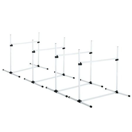 Dog Agility Gear - Adjustable Dog Agility Training Equipment Jump Bar With Carrying Bag - Set Of 4 Poles