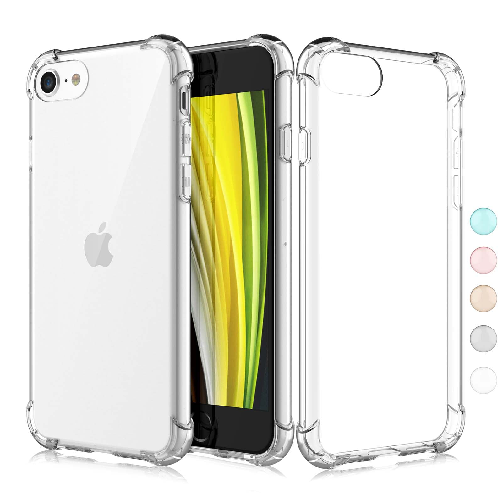 Anti-Yellow Ultra Slim Thin Soft Silicone Fully Protective Phone Cover Case for iPhone SE2/7/8-Clear TORRAS Crystal Clear Case for iPhone SE 2020 Case X-SHOCK Absorber iPhone 7/8 Case