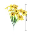 thumbnail image 3 of Ramo de flores artificiales Simulación Decoración floral Ornamento de la oficina en casa Ramo de flores falsas, Amarillo 4 piezas Advancent  HA7595-05B×4, 3 of 6