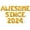 Gold, variant on Letter & Number Balloons - AWESOME SINCE 2024 16" Inch Alphabet Letters Foil Mylar Balloon Birthday Party Banner (Black)