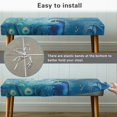 thumbnail image 5 of Whosucclay Peacock Floral Print Rectangle Bench Covers, Comfortable Dining Bench Slipcover Easy to Clean Bench Seat Furniture Protector Stain Resistant Bench Cushion Cover, 5 of 7