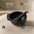 thumbnail image 3 of Alva Cast Iron Mortar and Pestle Set, 2-Cup, Heavy-Duty, 3 of 7
