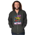 thumbnail image 5 of Retro Funny Sarcastic PACMAN Game Zip Up Hoodie Men's Women's Brisco Brands S, 5 of 6