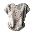 thumbnail image 2 of ZJXFGS Womens Short Sleeve Sweater Short Sleeve Sweaters formal Tops Sweaters for Women Trendy Gray L, 2 of 5