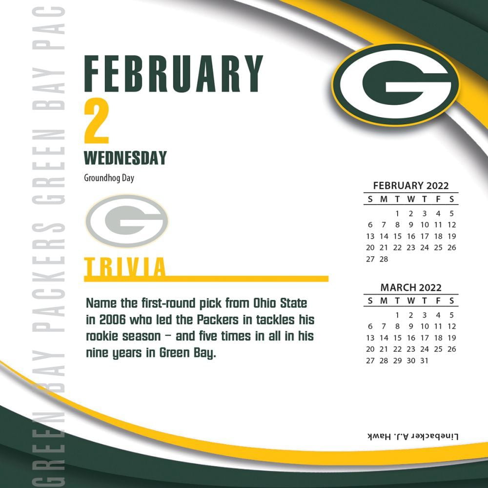 Green Bay Packers 2022 23 Schedule Green Bay Packers 2022 Box Calendar (Other) - Walmart.com
