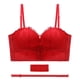 thumbnail image 1 of Sujetador sin tirantes con hebilla delantera y trasera para mujer, con fruncido en el pecho pequeño, de poliéster grueso, antideslizante, sin tirantes y con siete botones, 1 of 1