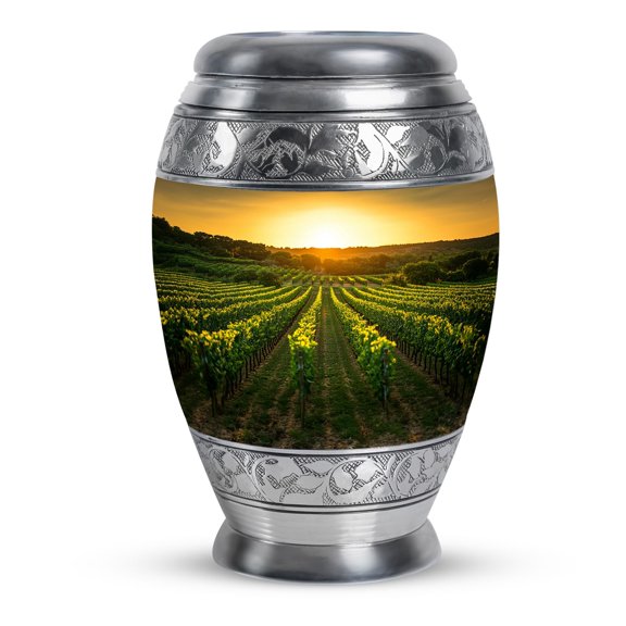 KARYLIZ Nature Urns For Women Human Ashes - Large Funeral Urn for Ashes Adult Cremation - Nature’S Golden Embrace Ash Urns For Humans Burial Urn for Women and Men