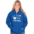 thumbnail image 4 of Love You Pho Real Vietnamese Food Unisex Fleece Graphic Zip Up Hoodie Brisco Brands 4X, 4 of 6