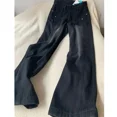 thumbnail image 1 of Pantalones vaqueros de cintura alta para mujer, Pantalones acampanados Y2k, Vintage, rectos, de pierna ancha, Chic, negro y gris americano, 1 of 5