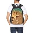 thumbnail image 4 of Easygdp Starfish And Seashell 1 Mochila de Gran Capacidad Minimalista Ideal para Escuela, Viajes y Uso Diario, 4 of 6