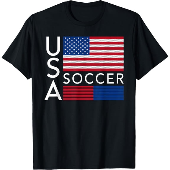 Trendy Apparel USA American Flag Soccer Team Sport Apparel T-Shirt