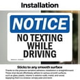 thumbnail image 2 of (2 Pack) No Texting While Driving OSHA Notice Sign 18 Inch X 12 Inch Vinyl Label Decal Sticker Weather Resistant, UV Protected for Workplace, Business, and Construction Site, Made in, 2 of 6