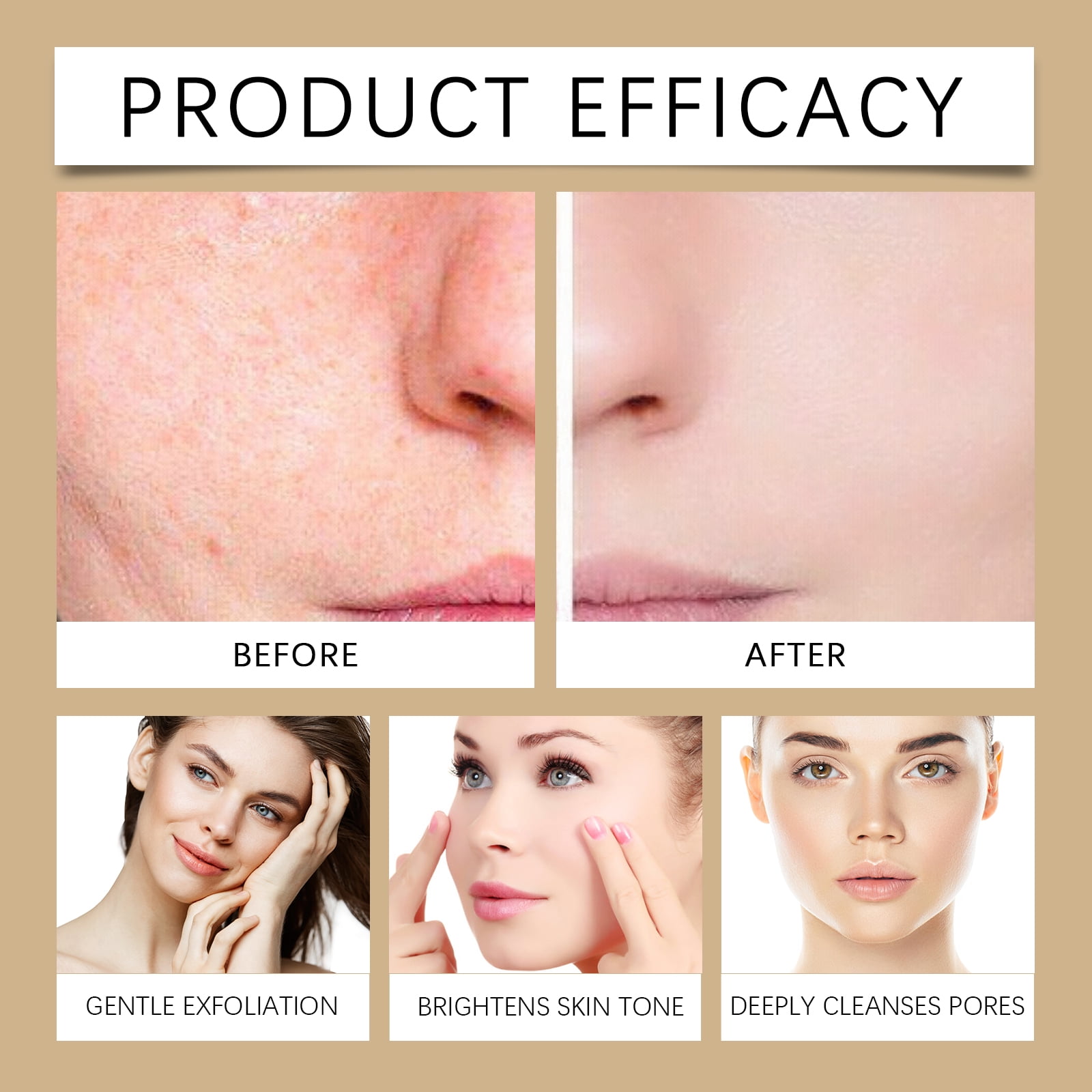 Alvantor Face Exfoliator, Rice Peeling Ampoule with Rice Extract Niacinamide & Hyaluronic Acid, 3.38fl.oz