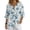 Floral, variant on Daisy Flower Butterfly Print Blouses for Women Casual 3/4 Length Sleeve Womens Tops Linen-Style V Neck Shirts