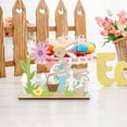 thumbnail image 4 of Wooden Easter Decor Bunny Figurine Easter Ornament for Home Tabletop, 4 of 8