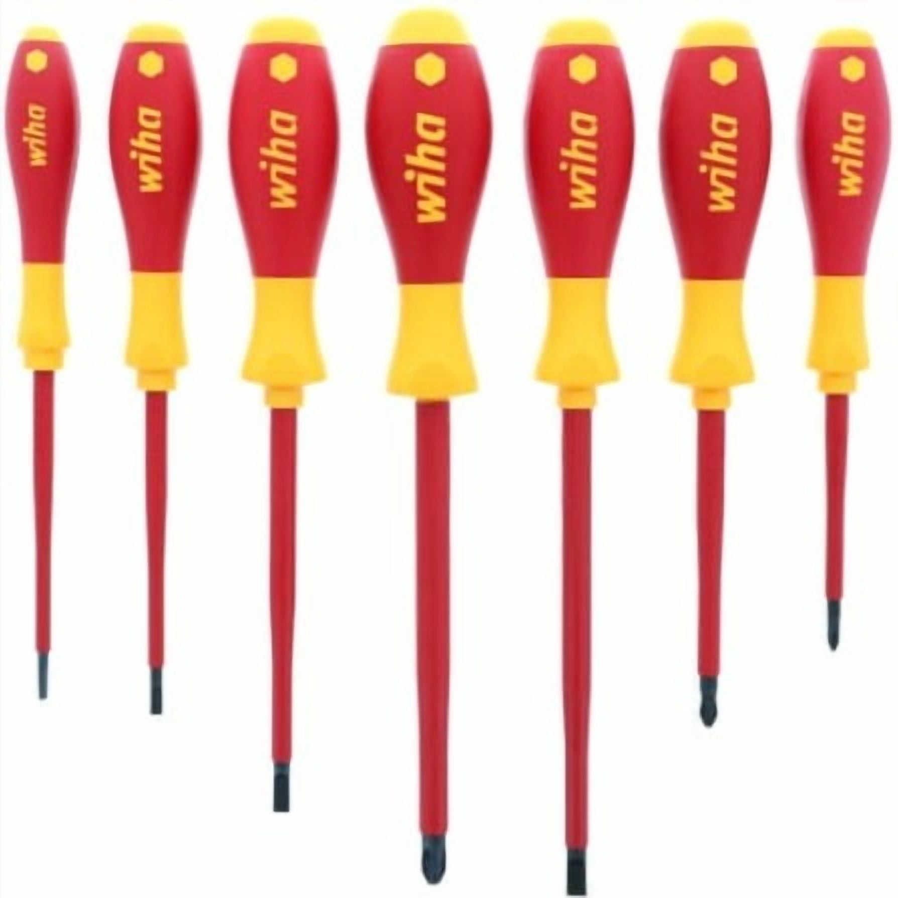 Wiha Insulated SoftFinish Slotted/Phillips Screwdriver Set (7 Piece Set)