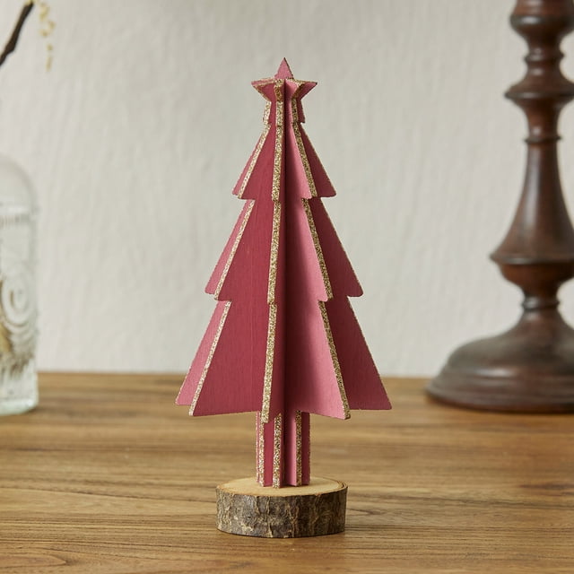 Hbdhejl Wooden Christmas Tree Decoration ,Mini Desktop ,Family Table Fireplace Decoration