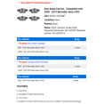thumbnail image 2 of Rear Brake Pad Set - Compatible with 2008 - 2015 Mercedes-Benz C350 2009 2010 2011 2012 2013 2014, 2 of 2