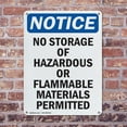 thumbnail image 4 of (2 Pack) No Storage Of Hazardous Or Flammable OSHA Notice Sign 7 Inch X 10 Inch Plastic Sign, Weather Resistant, UV Protected for Workplace, Business, and Construction Site, Made in the, 4 of 8