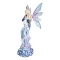 thumbnail image 3 of Crescent Moon And Stars Midnight Fairy Luna In Pastel Gown With Snow Owl Statue, 3 of 9
