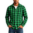 thumbnail image 7 of MXALUOB Men's Plaid Shirts Button Down Long Sleeve Fashion Shirt with Chest Pocket Point Collar Regular Fit Tops Daily Casual Wear, 7 of 7