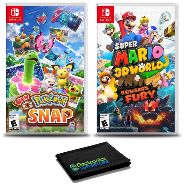 Pokemon Snap et Super Mario 3D World - Deux Packs de Jeux pour Nintendo Switch