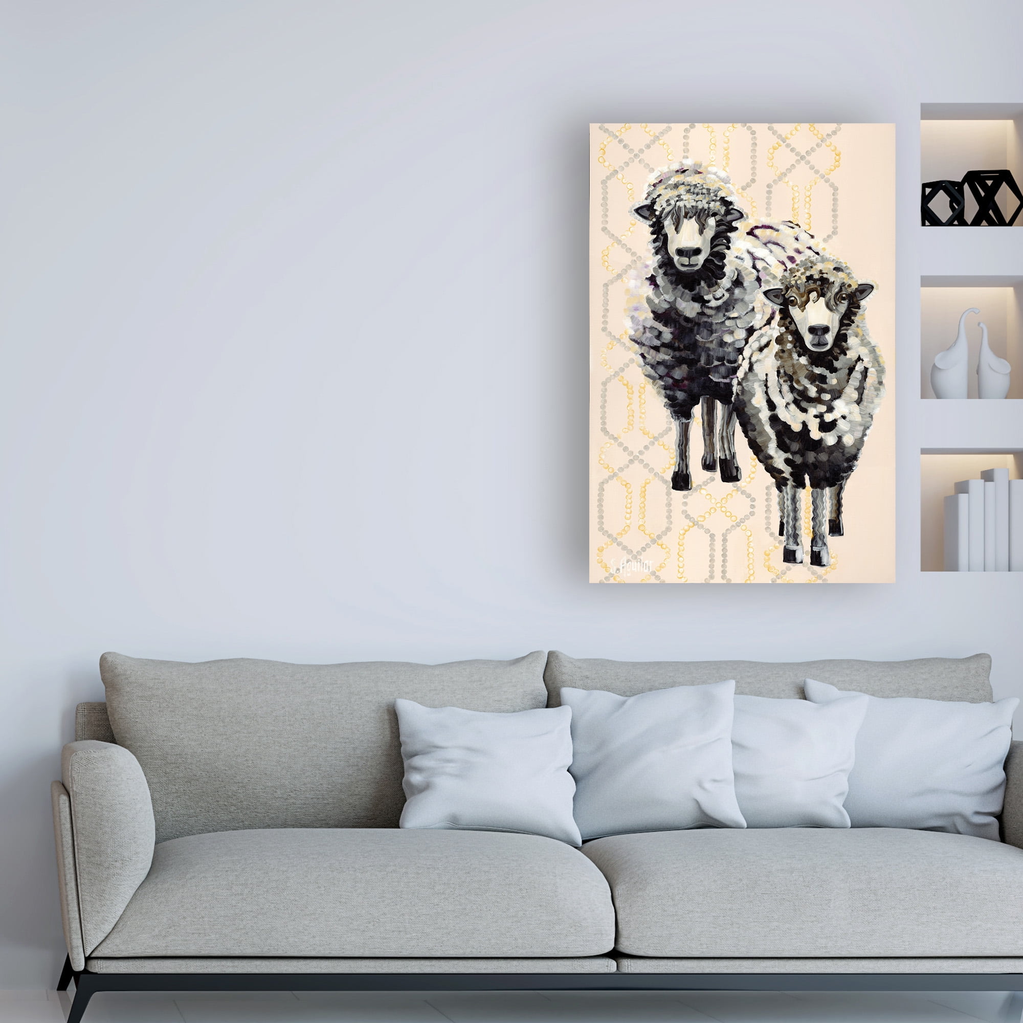 Trademark Fine Art 'Woolly Two' Canvas Art by Stephanie Aguila
