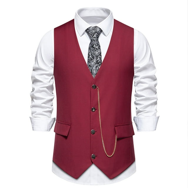 Dvkptbk Mens Tank Top Men Solid Fashion Retro Have Pockets Button V-neck Tanks Tops Blouse
