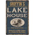 thumbnail image 1 of GRIFFIN'S Lake House Blue Cabin Home Decor 8 x 12 High Gloss Metal 208120038114, 1 of 1