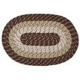 thumbnail image 2 of Better Trends 8' x 11' Oval Braided Rug 100% Polypropylene Durable and Stain Resistant Reversible Indoor Area Utility Rug, Country Stripe Collection - Burgundy Stripe, 2 of 2