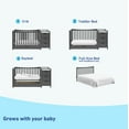Graco Remi 4in1 Convertible Baby Crib and Changer, Gray