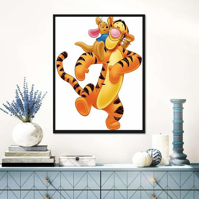 Diamond Painting Kit - Tiger Full Drill 5D Art, 32x40 Inch Round Diamond Craft For Adults, Wall Decor