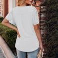 thumbnail image 5 of Uaswgudfs Women's Summer Resort Tunic Blouse - Crew Neck Short Sleeve with Banded Hem Relaxed Fit Casual Shirt, 5 of 7