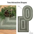 thumbnail image 2 of Homespice Decor 300874 27 x 45 in. Oval Cedar Ridge Ultra Durable Braided Rug, Green, 2 of 5