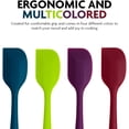 thumbnail image 4 of OVENTE 4 Pieces Non-Stick Silicone Spatula Set with Heat Resistant & Stainless Steel Core, Dishwasher Safe Premium Utensils with Seamless Design Perfect for Baking Cooking & Mixing, Multi SP1004BLGPR, 4 of 7