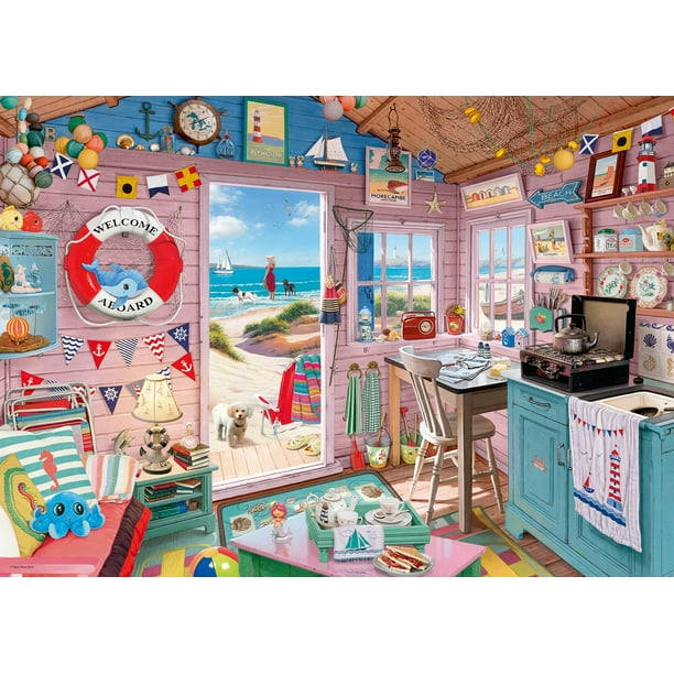 Rompecabezas Ravensburger My Haven No.7: My Beach Hut 1000 piezas