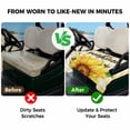 thumbnail image 4 of Golf Cart Seat Covers for 2 Seater,Sunflowers Microfiber Cart Seat Towel Blanket,Yellow Plaid Sunshine Vintage Country Bee Absorbent Breathable Non Slip Bench Seats Protector for Golf Course 51"x31", 4 of 9