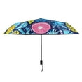 thumbnail image 2 of Compact Sun Umbrella Windproof Travel Umbrellas for Rain Strong Portable UV Protection Vibrant Tropical Pineapple Orange, 2 of 8