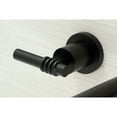 thumbnail image 3 of Kingston Brass KS8050ML Milano Two-Handle 3-Hole Wall Mount Roman Tub Faucet in Matte Black, 3 of 6