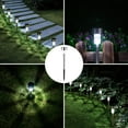 thumbnail image 6 of 12-pack Cold White Solar Lights: Outdoor Christmas Yard Decoration Garden LED Light Landscape/Pathway Lights Stainless Steel, 6 of 8