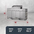 thumbnail image 4 of TYTUS Fresno 4-Burner Stainless Steel Gas Grill with Side Burner in Shadow Stone, 4 of 23