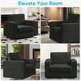 thumbnail image 7 of Mjkone Swivel Accent Chair, Linen Fabric Oversized Armchair, Modern Round Accent Chairs for Living Room, Bedroom & Small Spaces, Dark Grey, 7 of 7