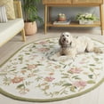 thumbnail image 3 of SAFAVIEH Chelsea Beryl Bordered Wool Area Rug, Ivory, 7'6" x 9'6" Oval, 3 of 12