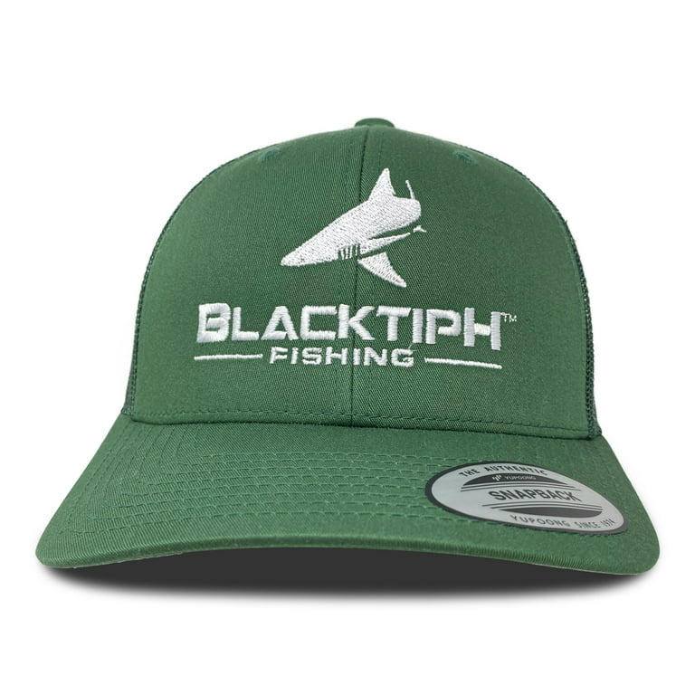 Imperial Imprinting BlacktipH Classic Snapback Hat Evergreen with Rubber Patch adult Unisex, Size: One Size