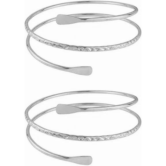 2PCS Arm Cuff for Women Gold Upper Arm Bangles Bracelet Jewelry Summer Beach Essentials 2025