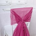 thumbnail image 2 of Efavormart 5 Pack | Fuchsia DIY Premium Designer Chiffon Chair Sashes | 22" X 78", 2 of 8