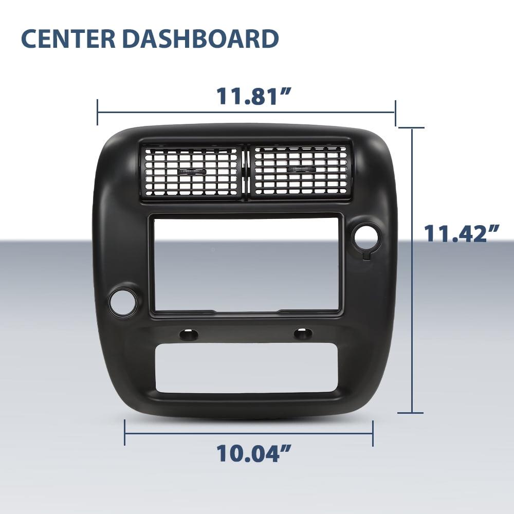 Center Dashboard Radio Panel AC Heater Vent Trim Black Fit for Ford Ranger 1997-2006/ Fit Ford Explorer 1997-2001