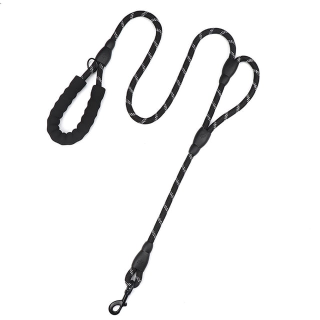 Correa de cuerda para perros, correa reflectante con doble asa para entrenamiento de seguridad y control, correas para perros grandes o medianos.