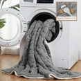 thumbnail image 6 of Garvee Electric Heated Blanket 50" x 60", Fast Heating Blanket with 10 Heating Levels, Thick Tufted Sherpa Blanket, Machine Washable Gray, 6 of 8